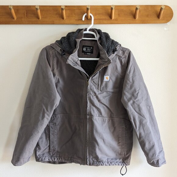 Carhartt Jackets & Blazers - Carhartt Ladies Full Swing Loose Fit Washed Duck Sherpa Lined Jacket - L (12-14)